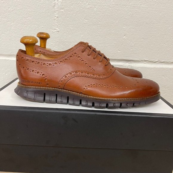 Cole Haan Zerogrand Wingtip Oxford Brown Leather Mens Size 8 M main image 9